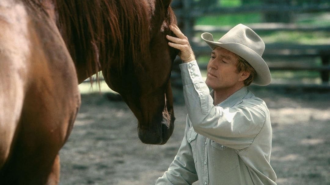 Robert Redford pratiquant techniques horsemanship naturel avec cheval