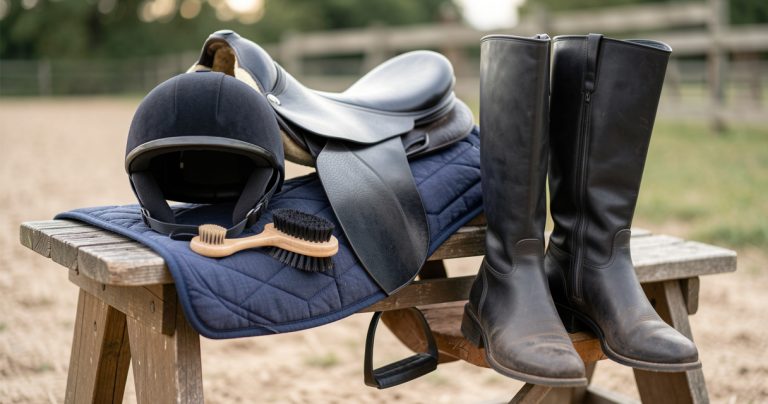 Matériel équitation pas cher : s'équiper sans se ruiner en 2026